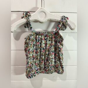 LOUVE – Floral Bow Strap Top – Size S/P